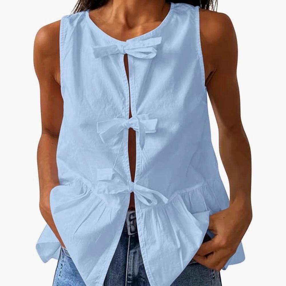 Women’s Bow-Front Peplum Top